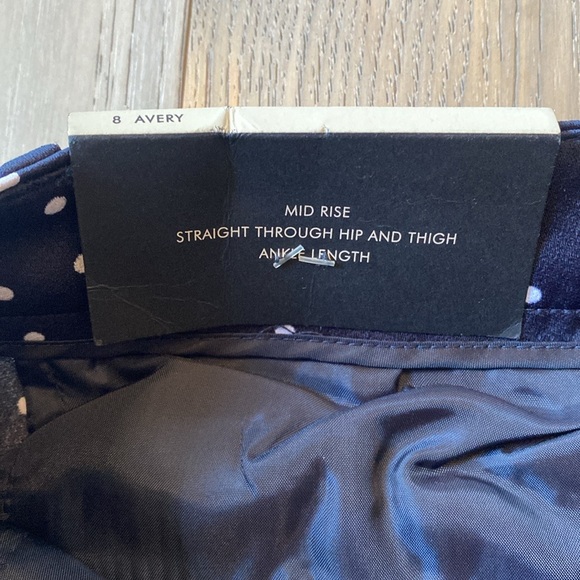 NWT Banana Republic Navy and White Polka Dot Avery Pant - Picture 9 of 13